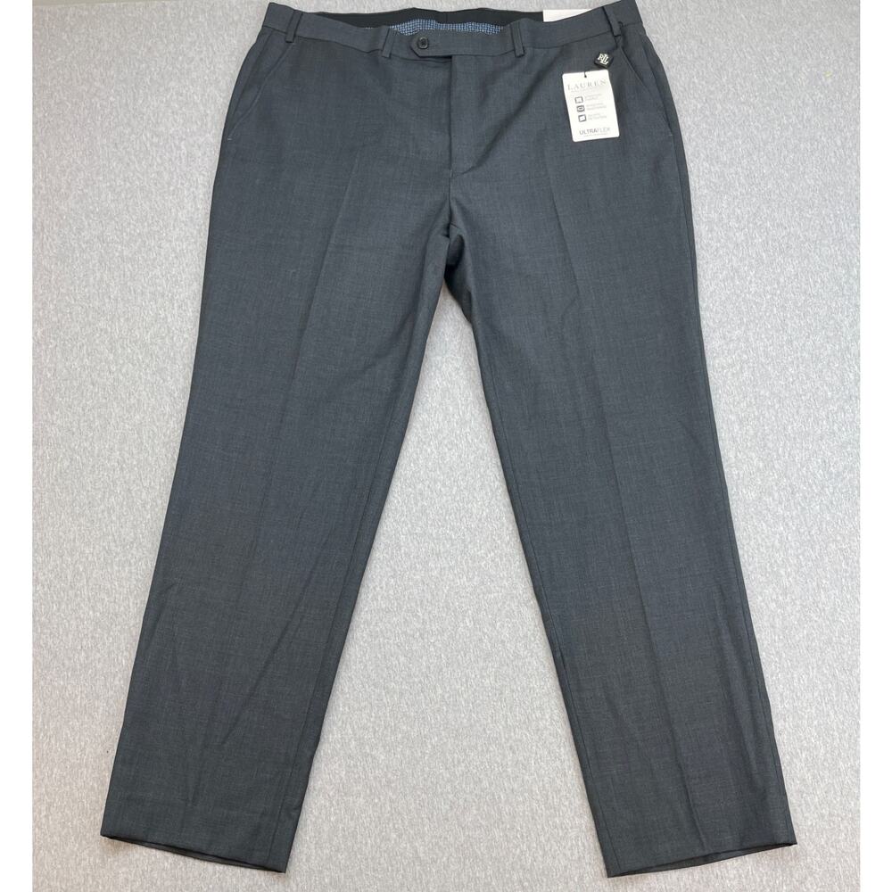 Lauren Ralph Lauren Pants Mens 40 x 32 Gray Wool Blend Ultraflex Black Label NWT